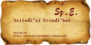 Szilvási Erzsébet névjegykártya