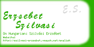 erzsebet szilvasi business card